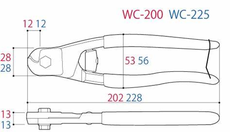 Kìm cộng lực cắt cáp Tsunoda WC-200/WC-225