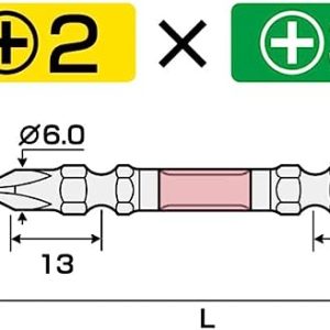 Vỉ 2 mũi vít 2 đầu rồng đỏ ARPM-2311