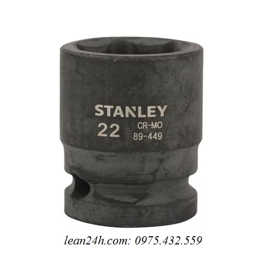 Đầu khẩu đen 1/2'' Stanley STMT89449-8B 22mm