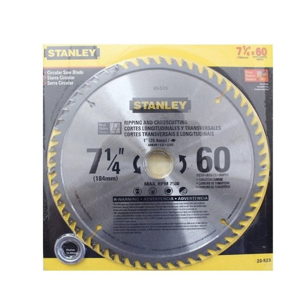 Lưỡi cưa gỗ Stanley 20-523 7-1/4''/60 răng